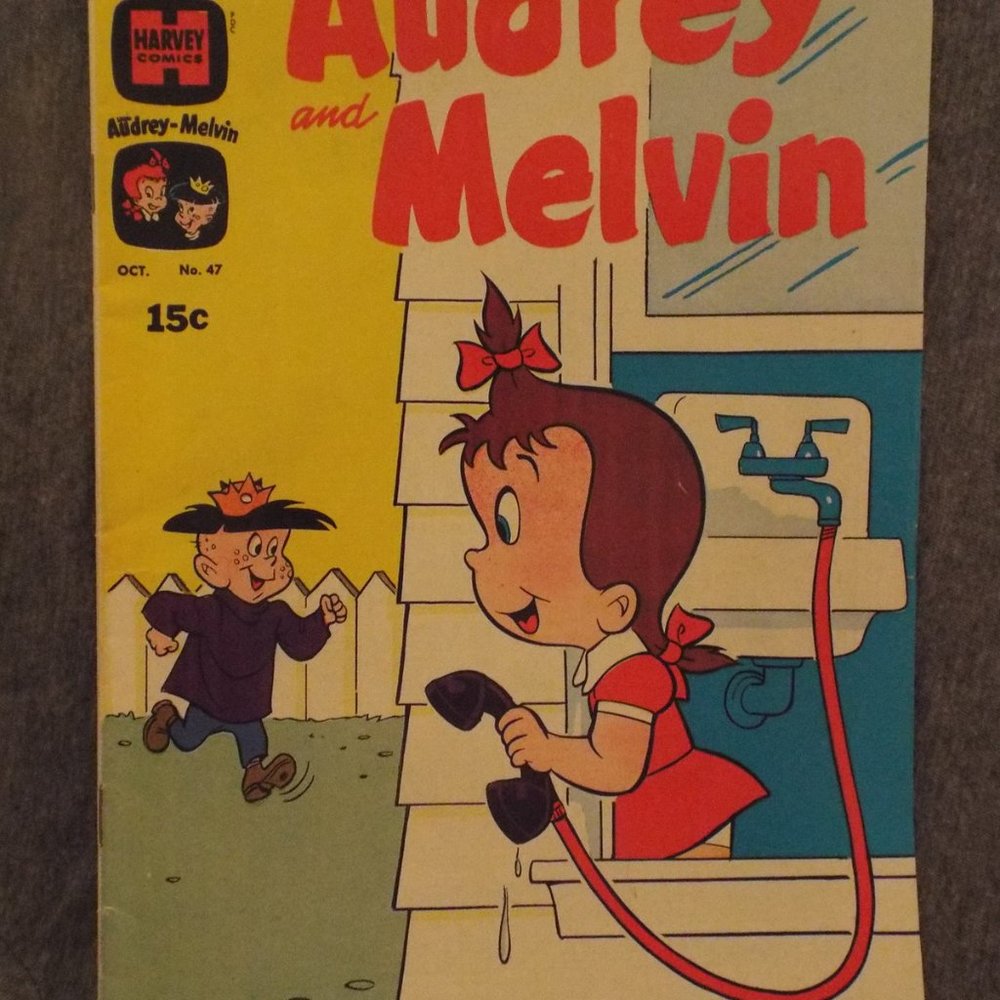 Vintage 1970 Little Audrey and Melvin #47 Harvey Comic Book Bronze Age